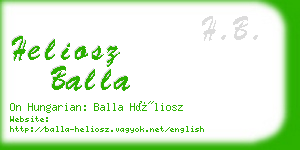 heliosz balla business card